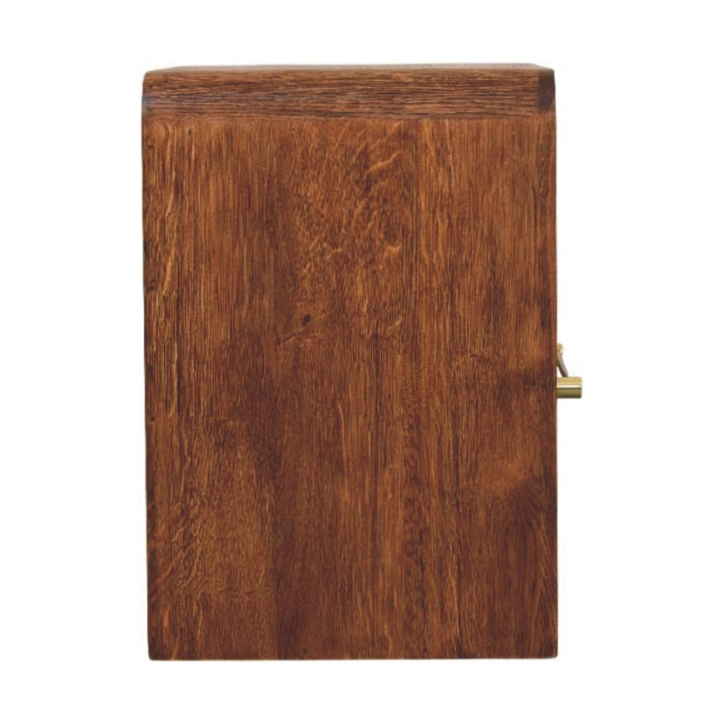 Aurelio Smoked Oak Open Bedside