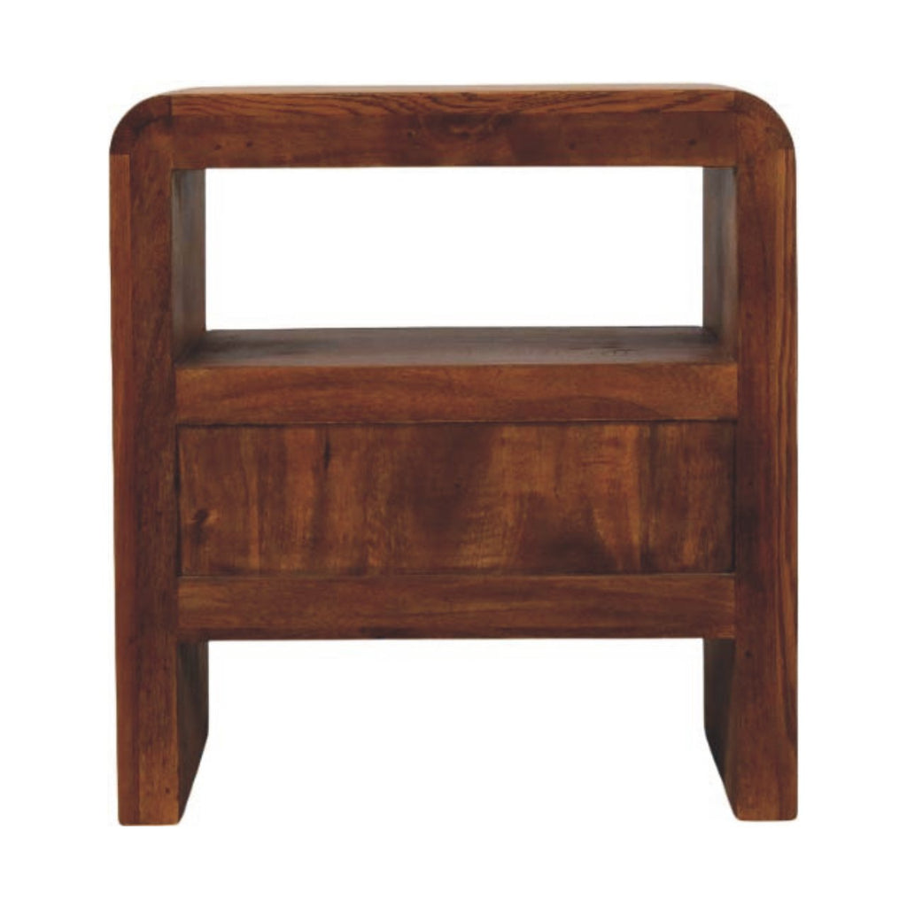 Aurelio Smoked Oak Open Bedside