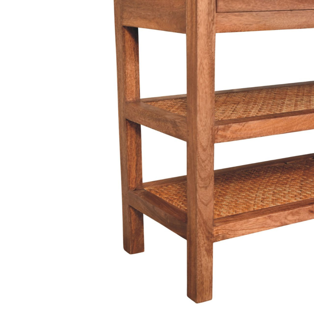 Saffron Rattan Console