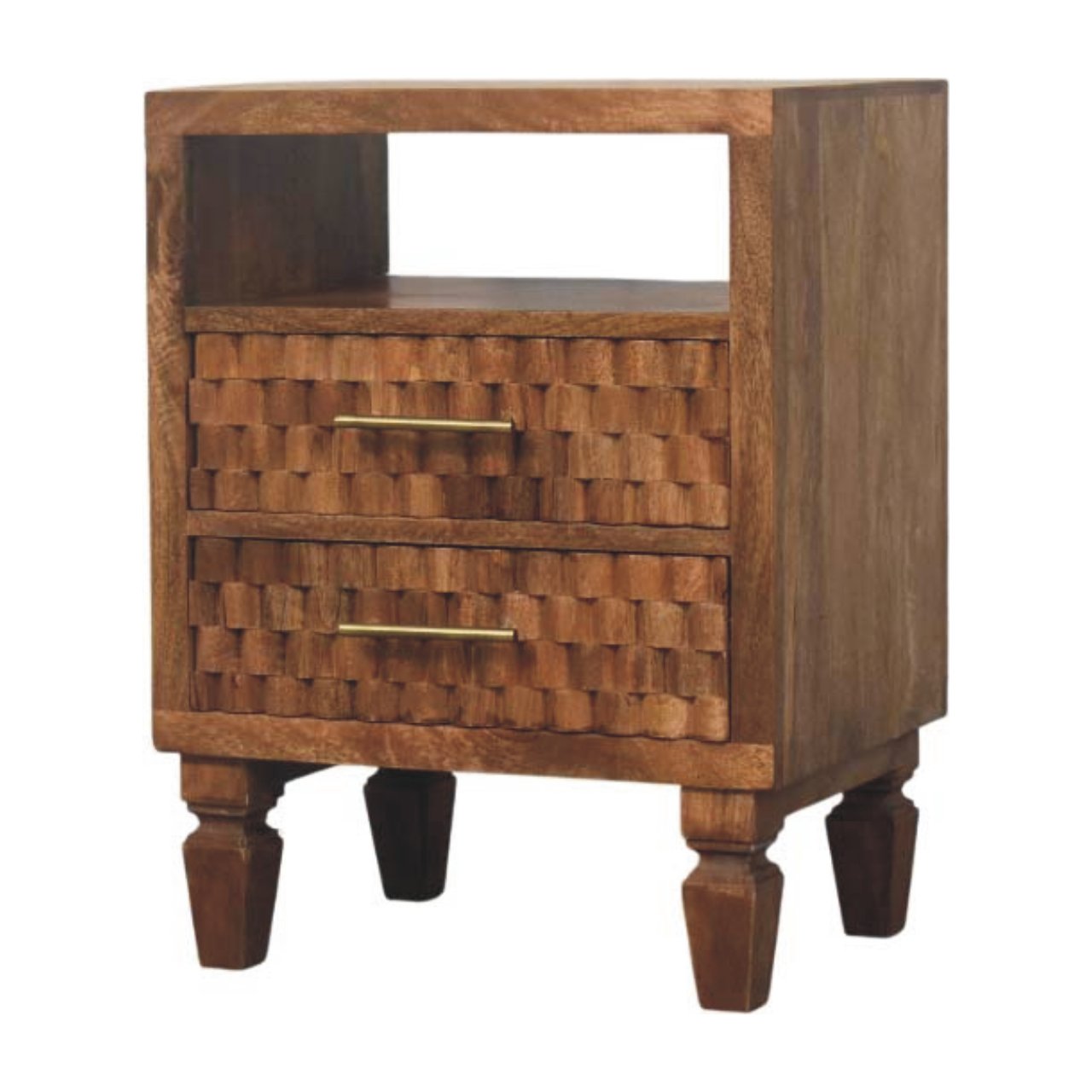 Cadiz Carved Open-Shelf Bedside