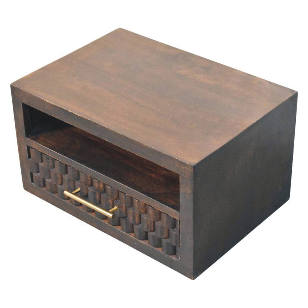 Cadiz Carved Open-Slot Bedside
