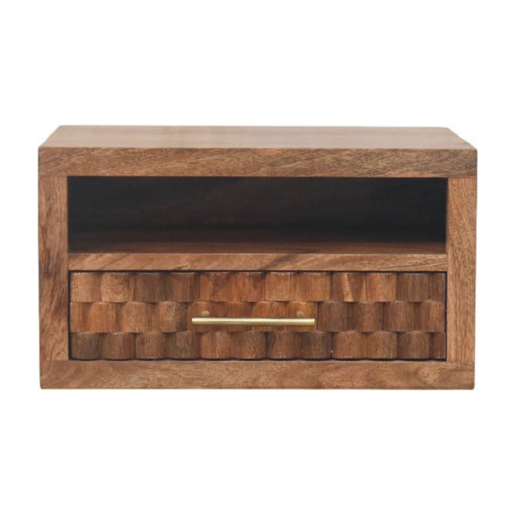 Cadiz Carved Open-Slot Bedside