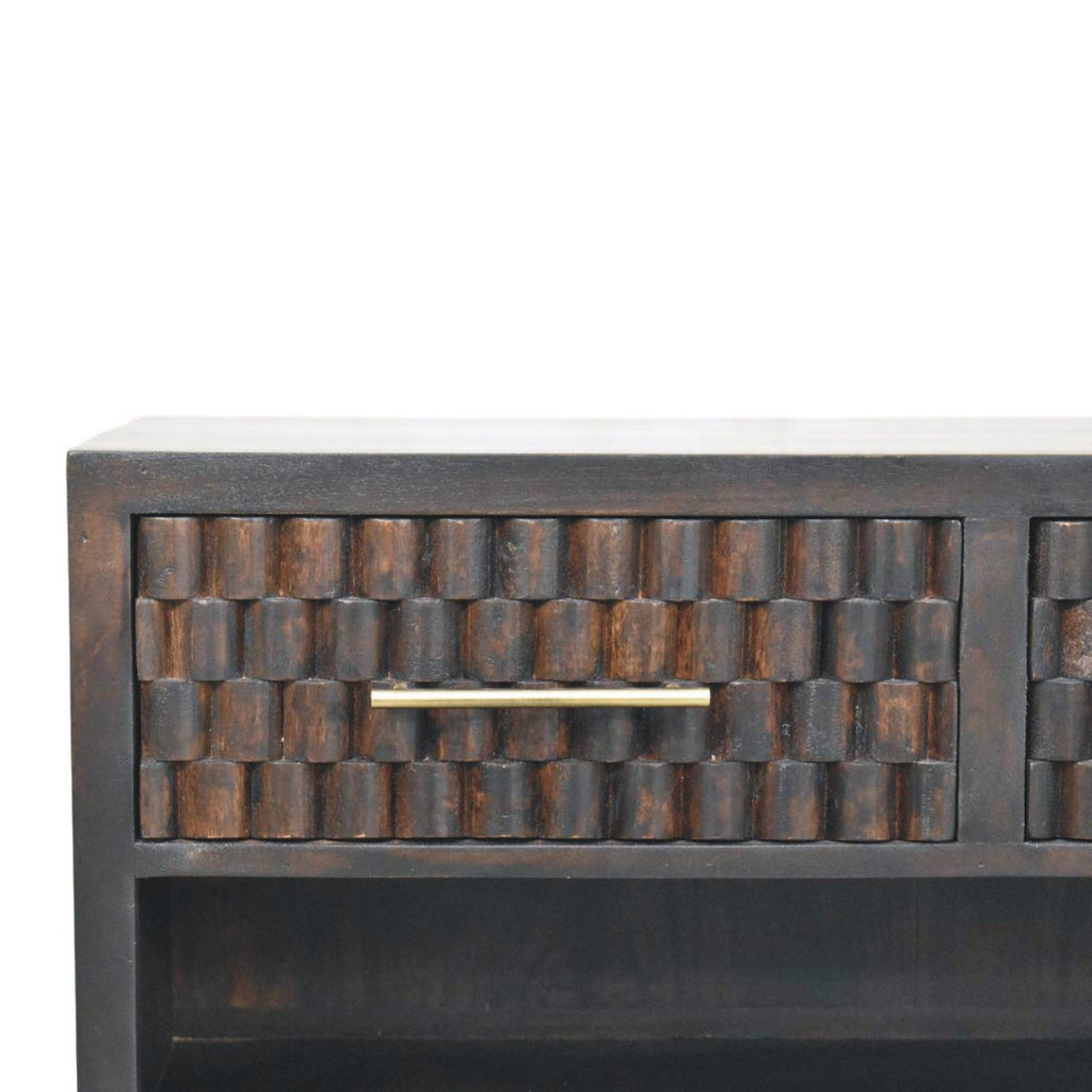 Cadiz Carved Shoe Storage Bench