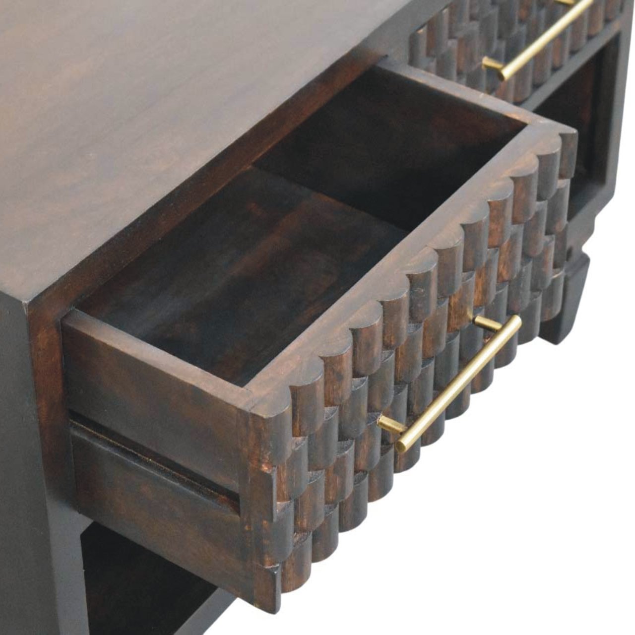 Cadiz Carved Shoe Storage Bench