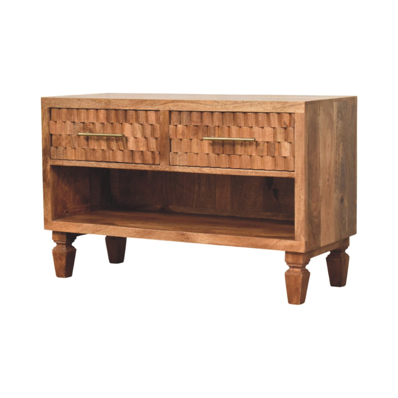 Cadiz Carved Entryway Shoe Cabinet