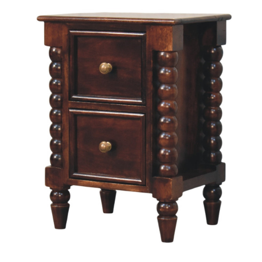 Spindle Winewood Nightstand