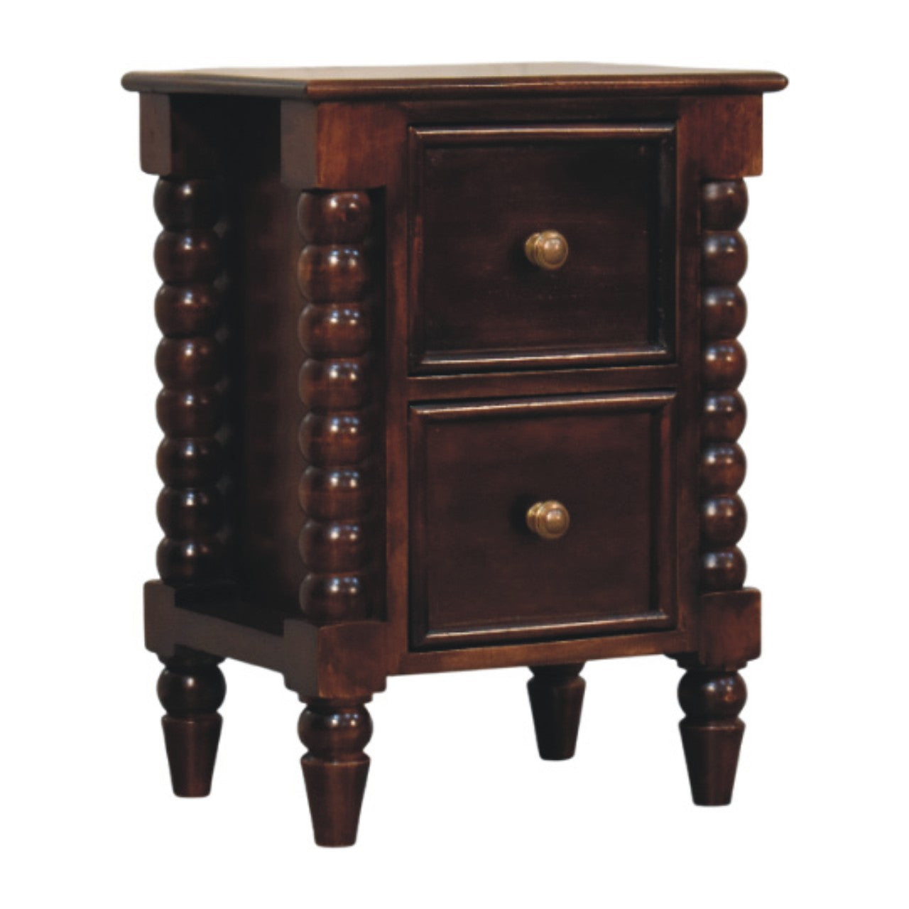 Spindle Winewood Nightstand