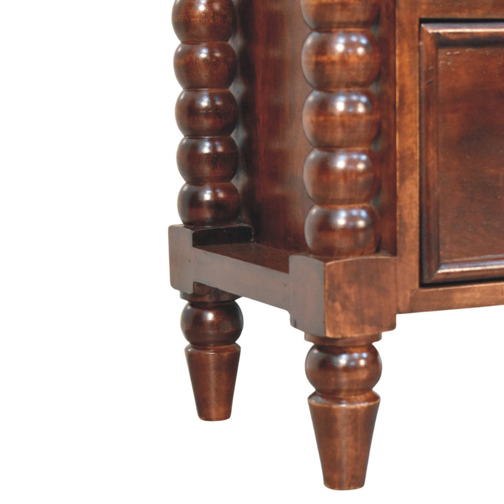 Spindle Winewood Nightstand
