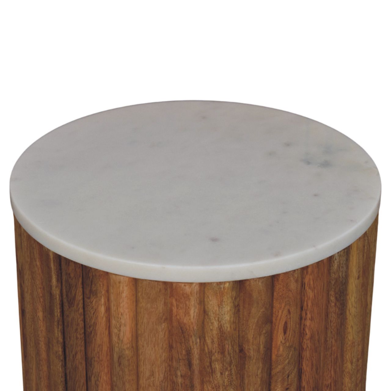 Fluted Marble Side Table