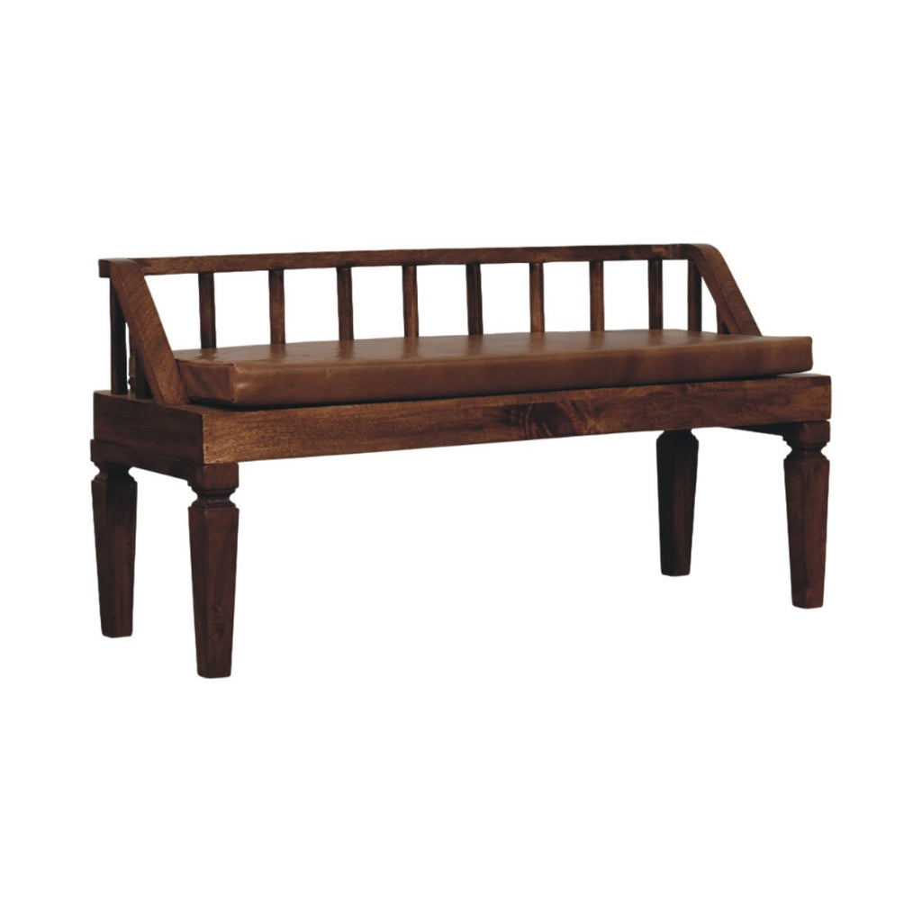 Bordeaux Leather Bench