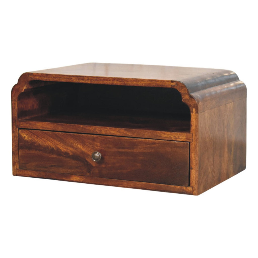 Avora Wall-Mounted Chestnut Bedside