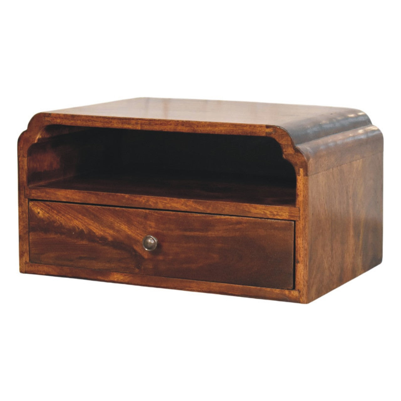 Avora Wall-Mounted Chestnut Bedside