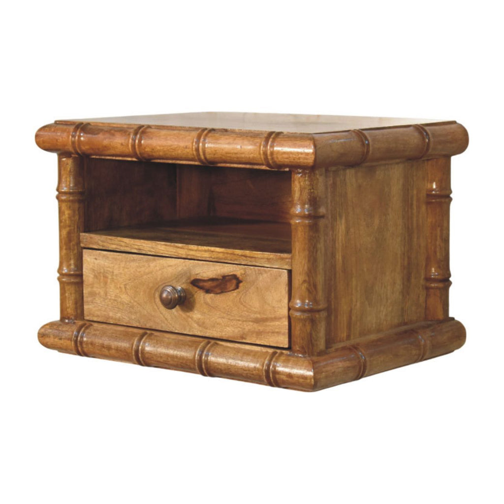 Bamboo Open Bedside in Amber Oak Finish