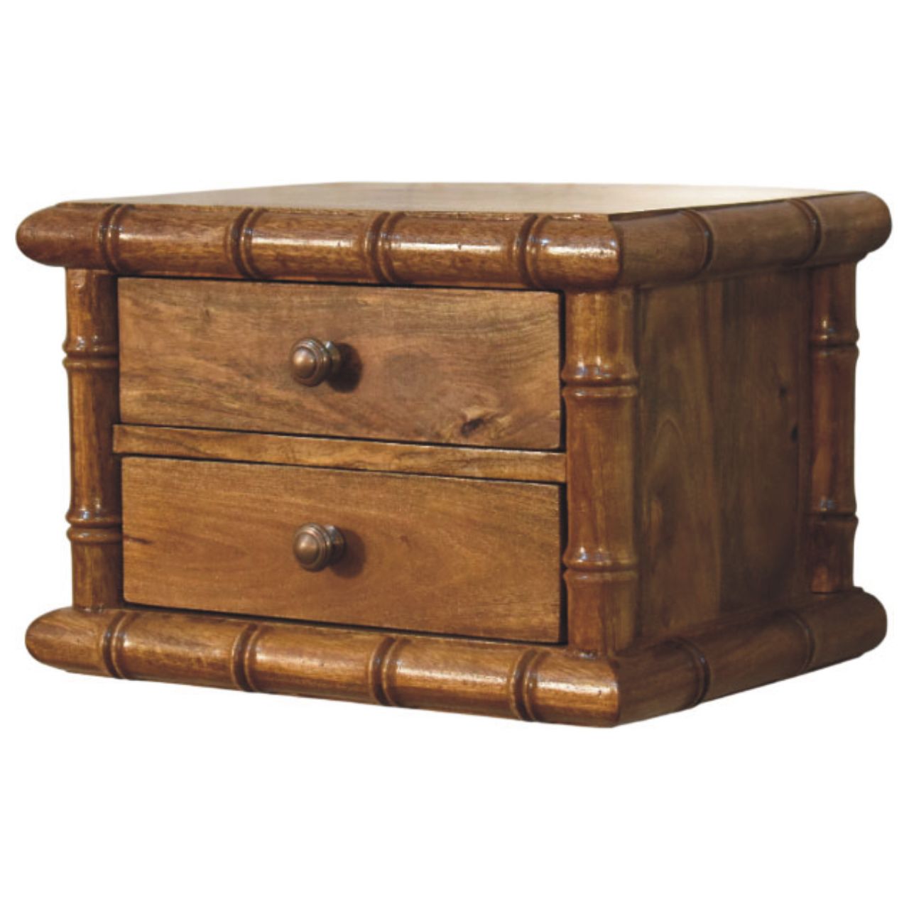 Bamboo Bedside in Amber Oak Finish