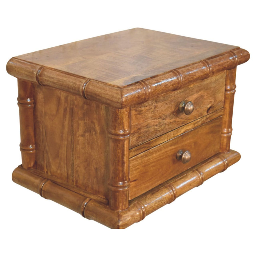 Bamboo Bedside in Amber Oak Finish