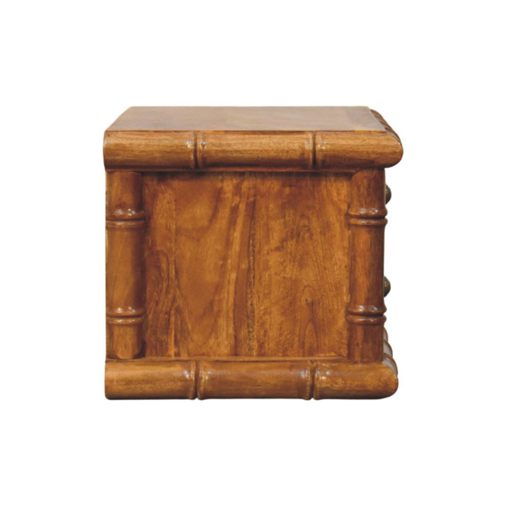 Bamboo Bedside in Amber Oak Finish