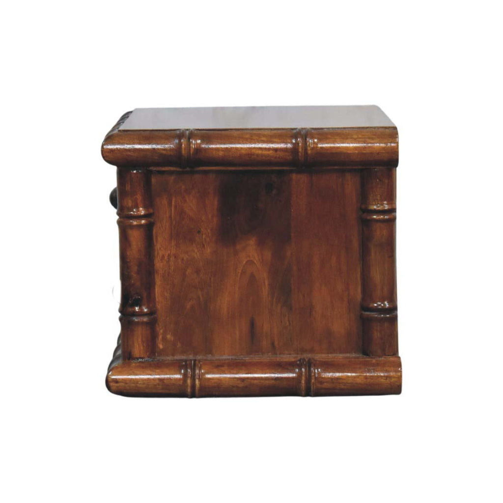 Bamboo Two Drawer Wall-Mounted Bedside