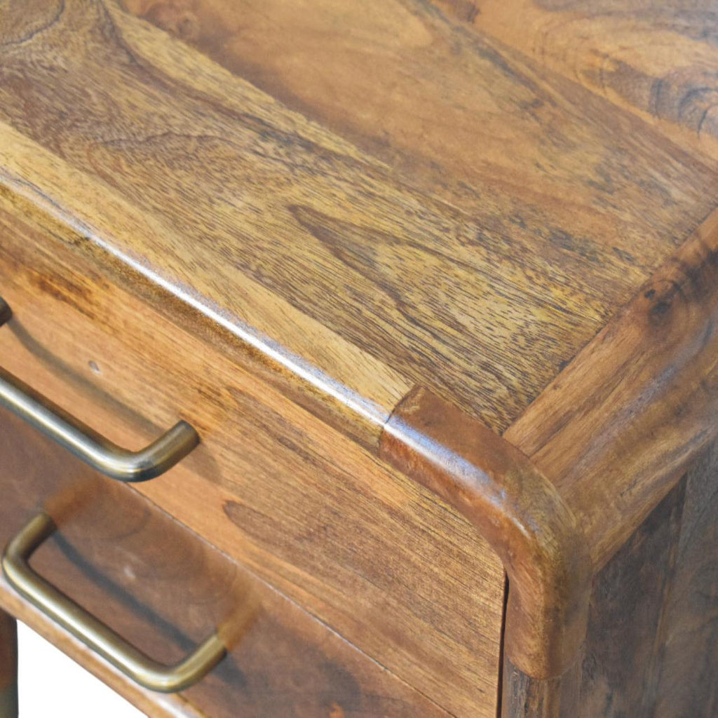 Amber Oak Bedside Table