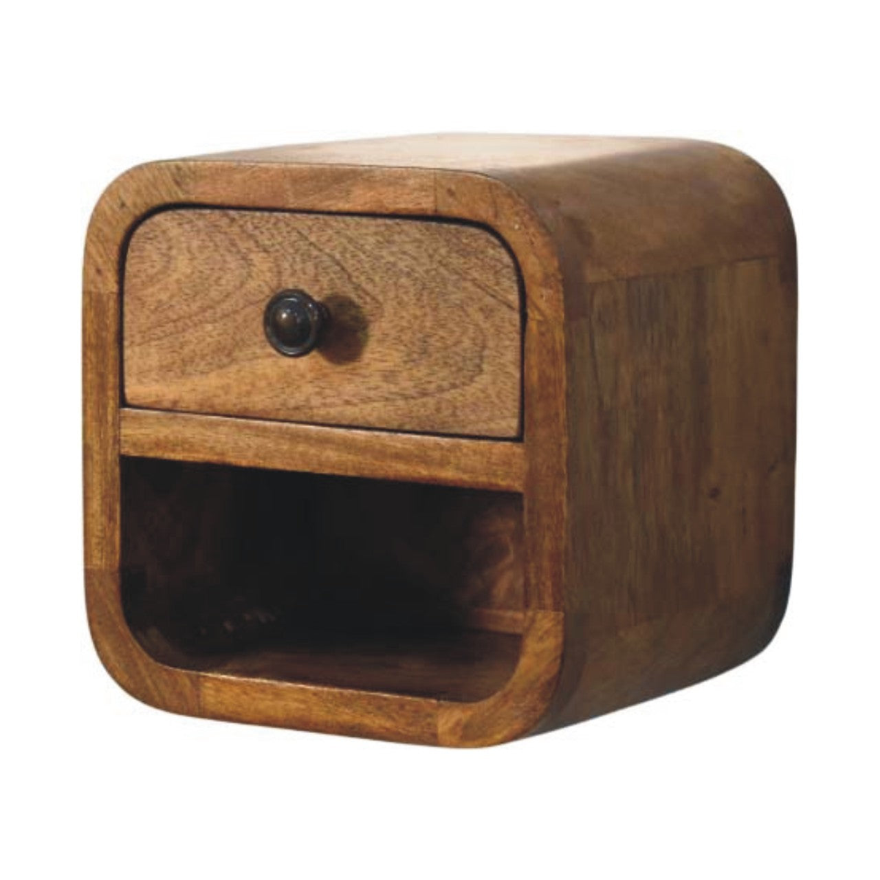 Curved Wall Mounted Nightstand