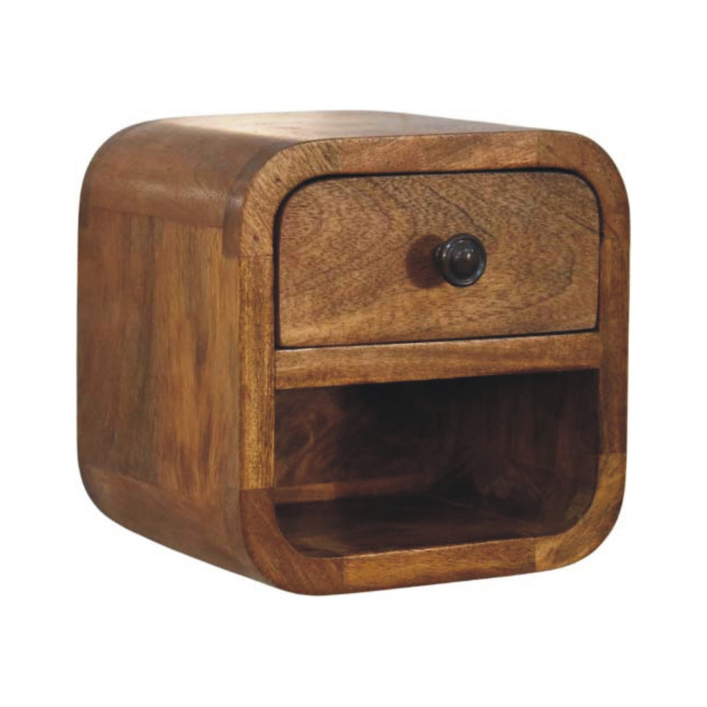 Curved Wall Mounted Nightstand