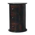 California Walnut Drum 3 Drawer Chest