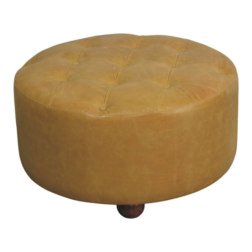 Amber Oak Leather Coffee Table