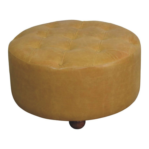 Amber Oak Leather Coffee Table