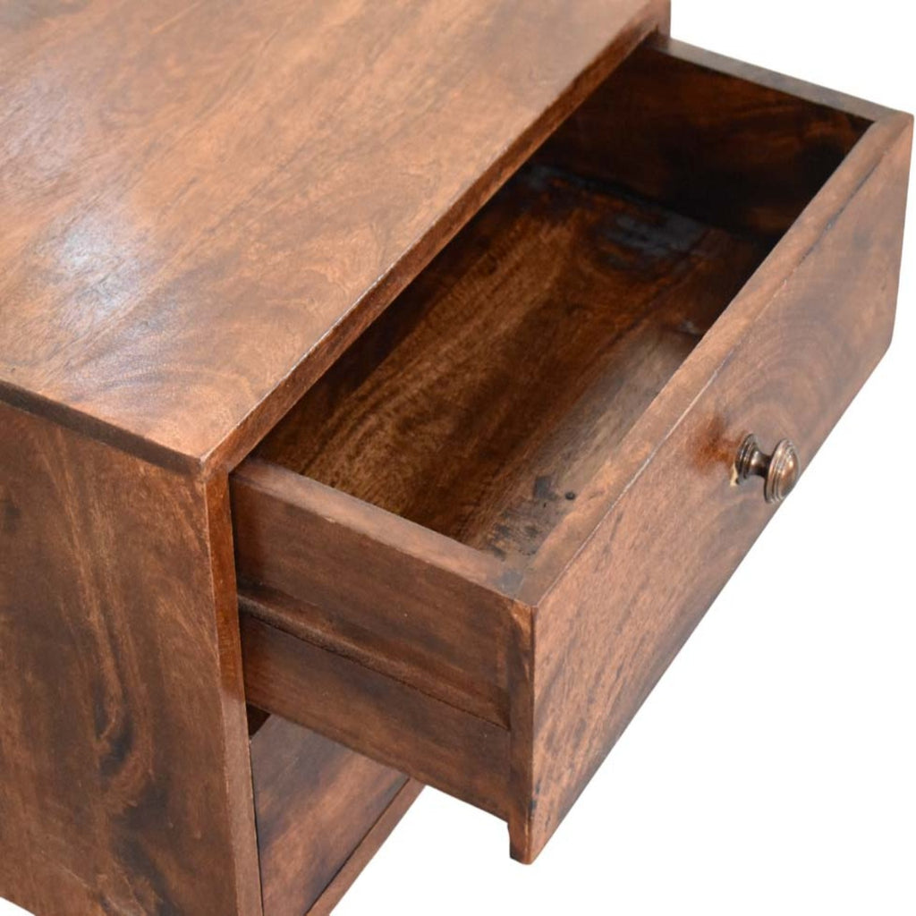 California Walnut Two Drawer Bedside