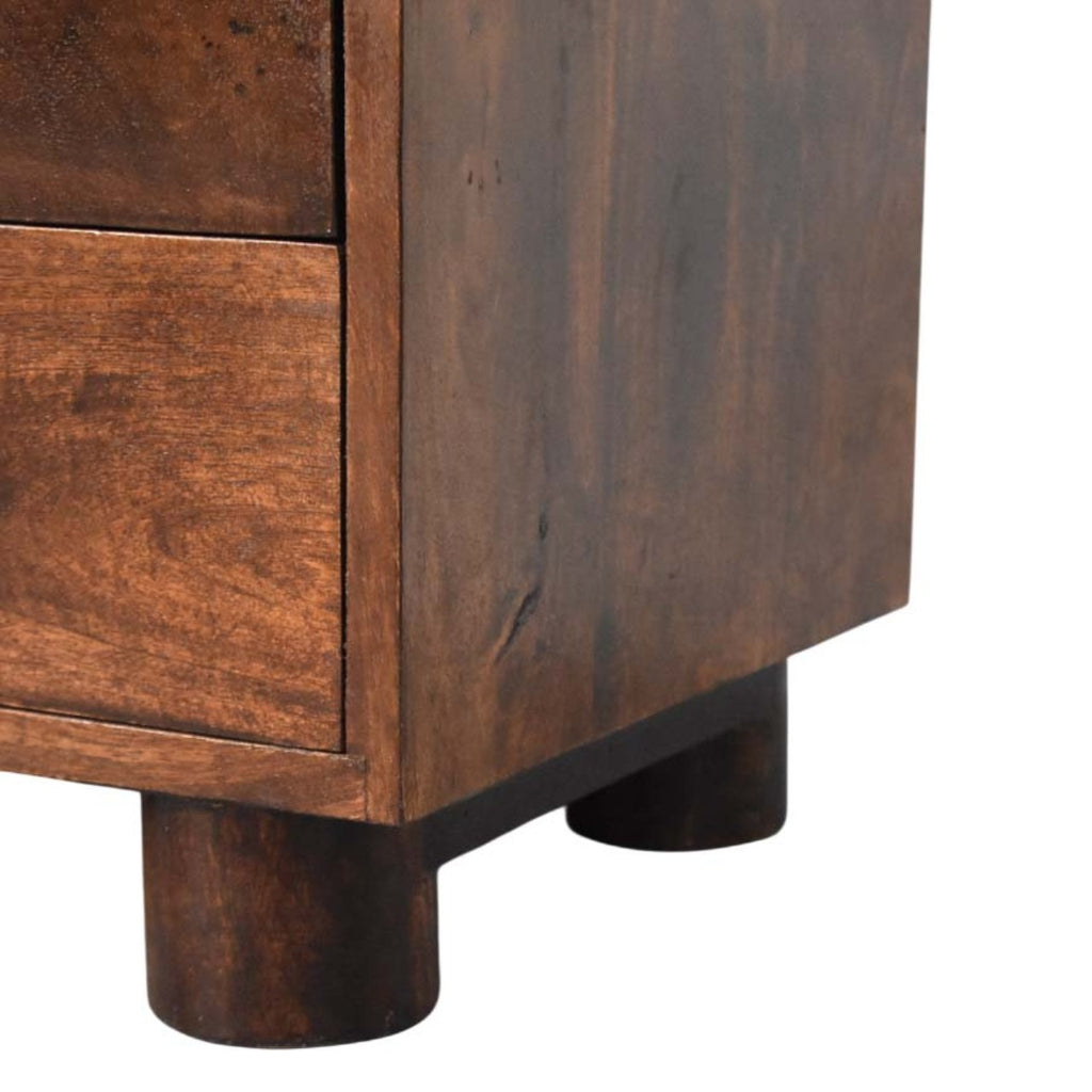 California Walnut Two Drawer Bedside