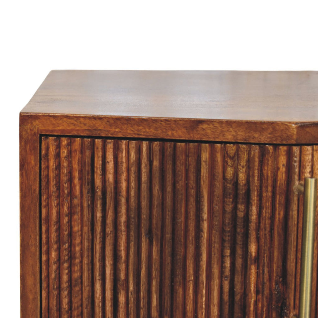 Harper Ribbed Chestnut Bedside