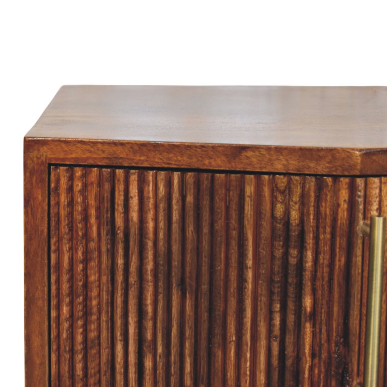 Harper Ribbed Chestnut Bedside