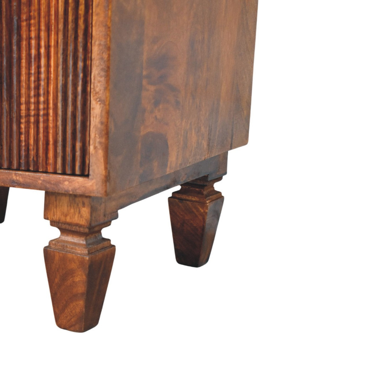 Harper Ribbed Chestnut Bedside