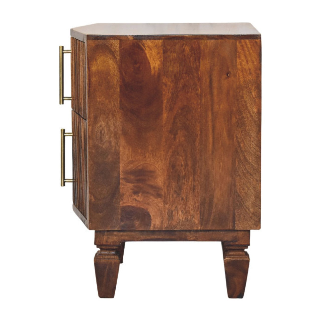 Harper Ribbed Chestnut Bedside