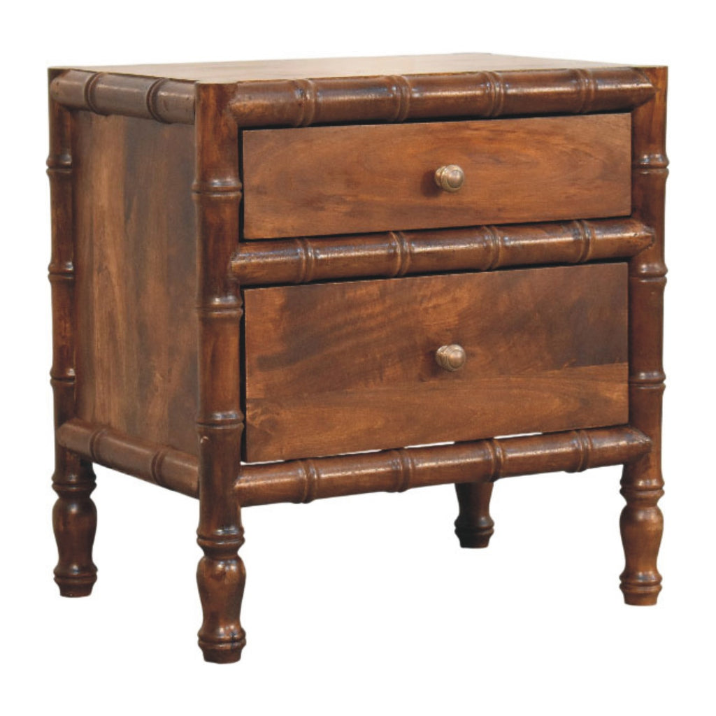 Bamboo Framed Bedside Table