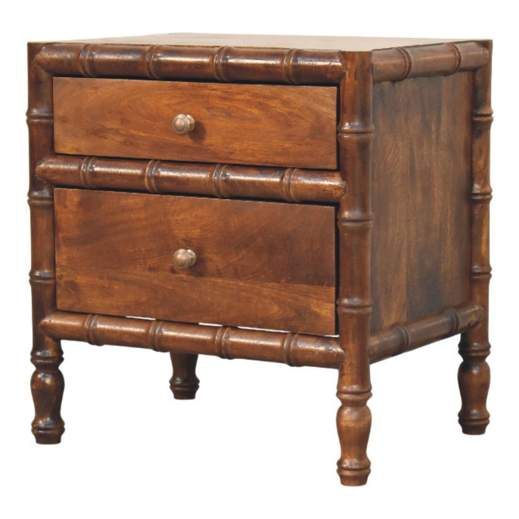 Bamboo Framed Bedside Table