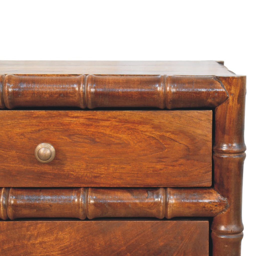 Bamboo Framed Bedside Table