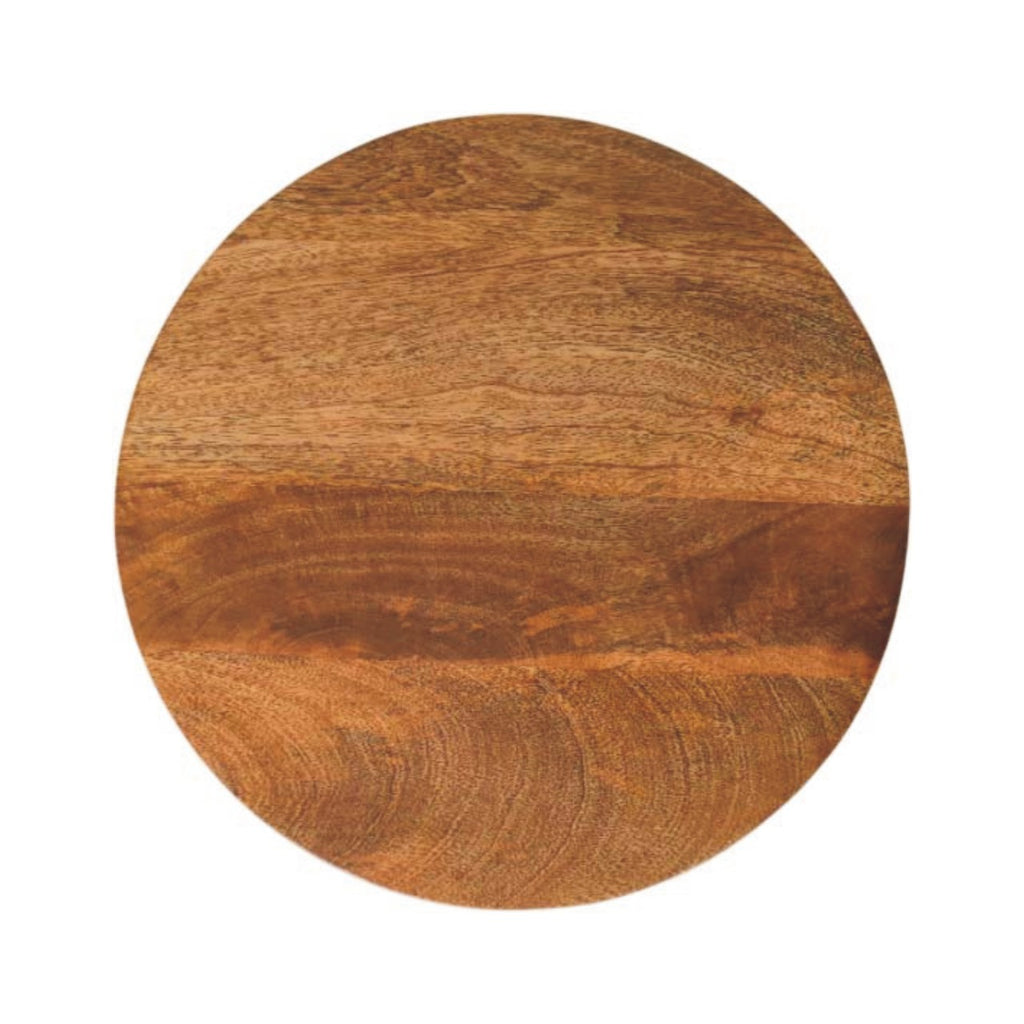 Amber Oak Round Side Table