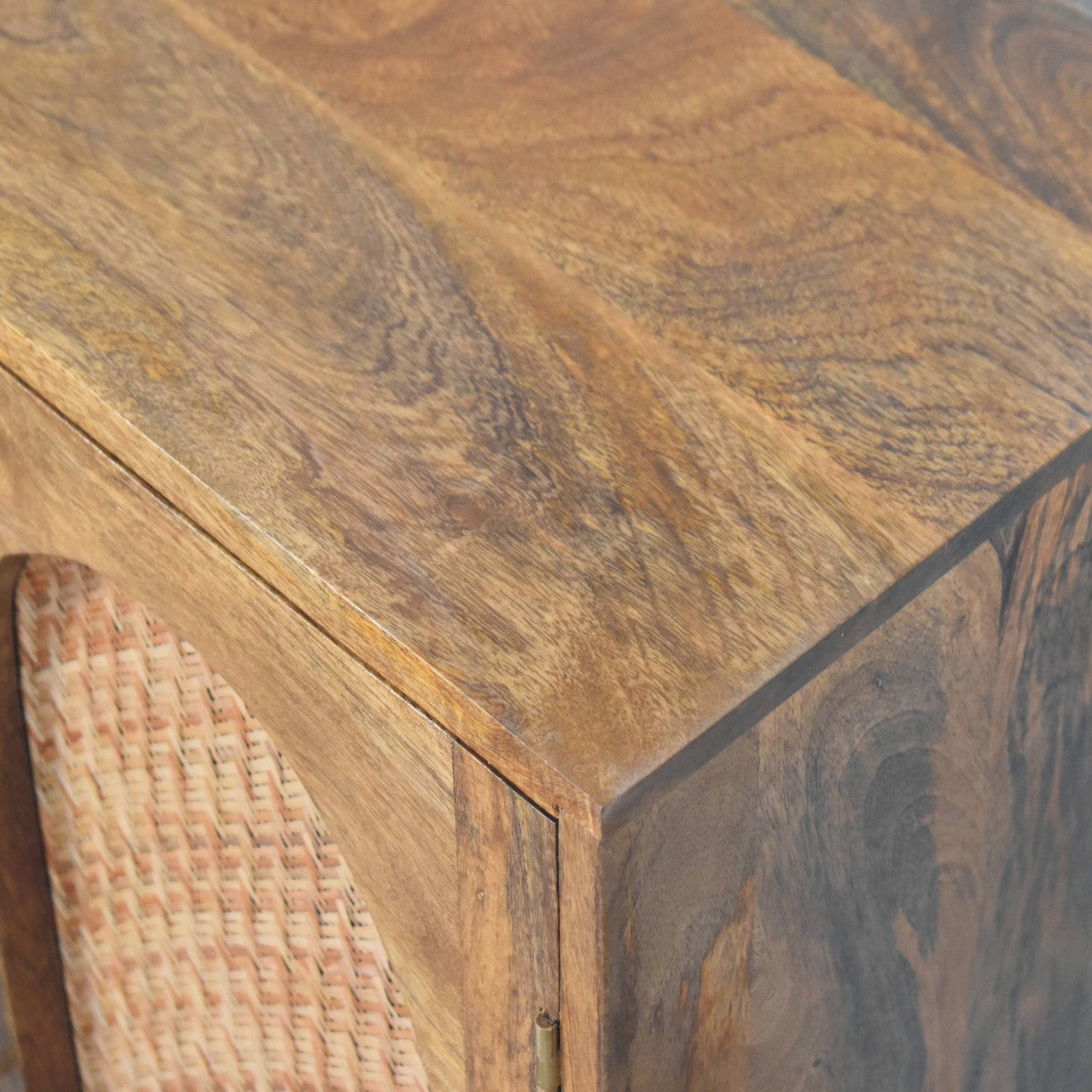 Arched Rattan Two-Door Sideboard
