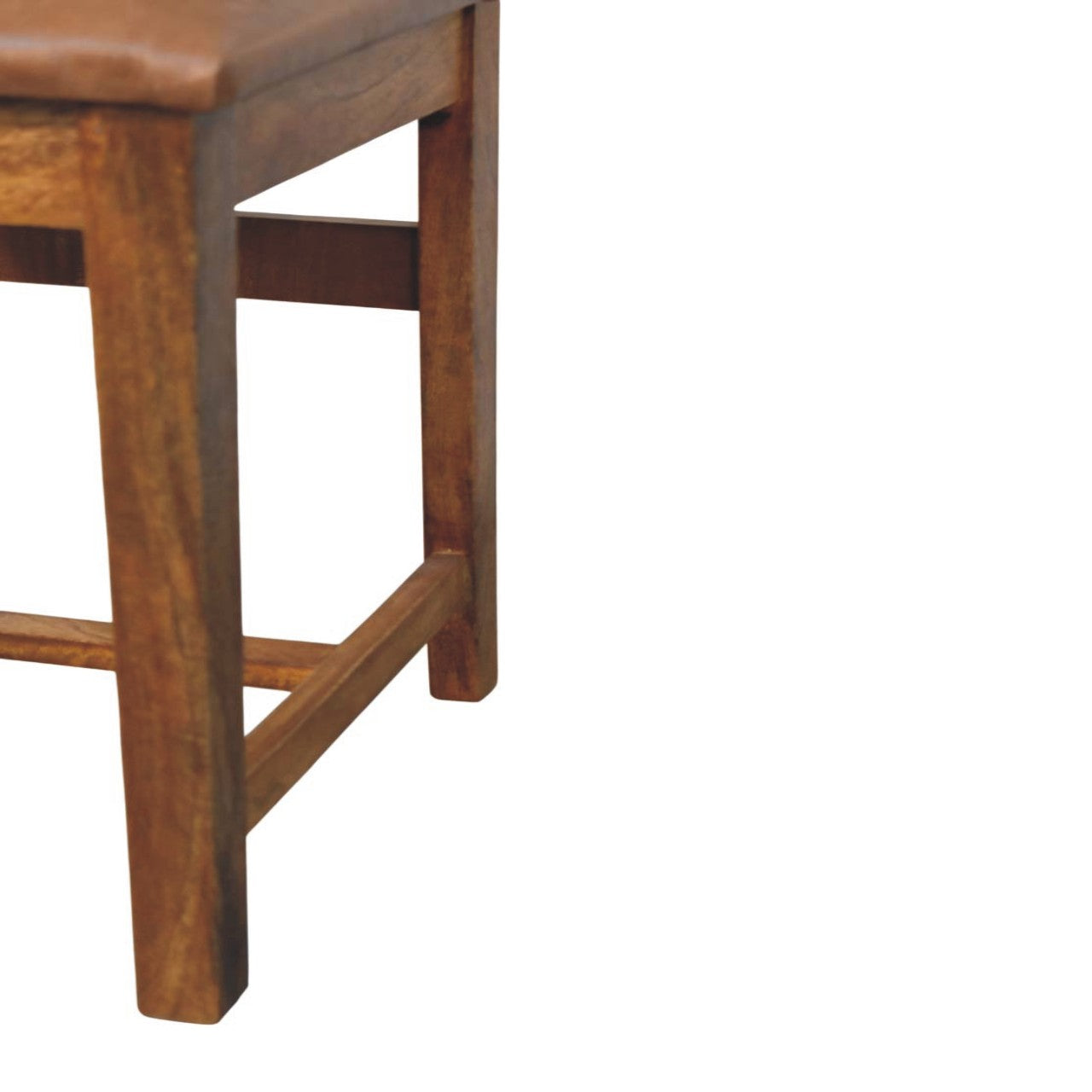 Leather Slatted Dining Chair (Set of 2)