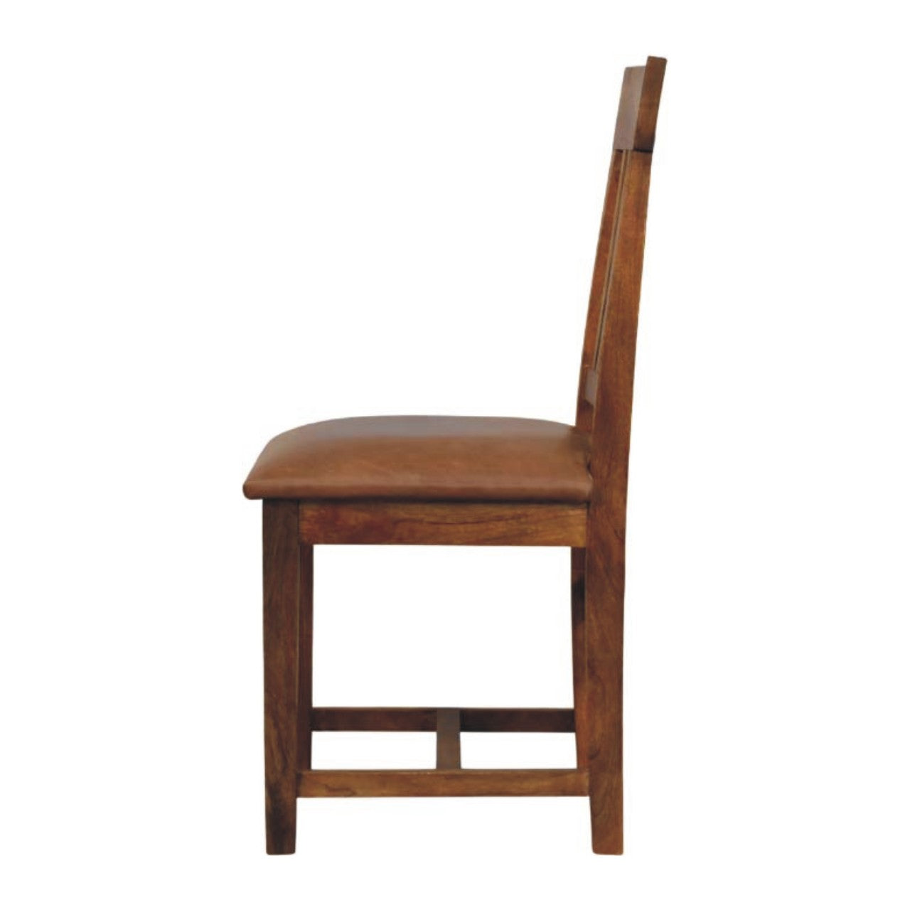 Leather Slatted Dining Chair (Set of 2)