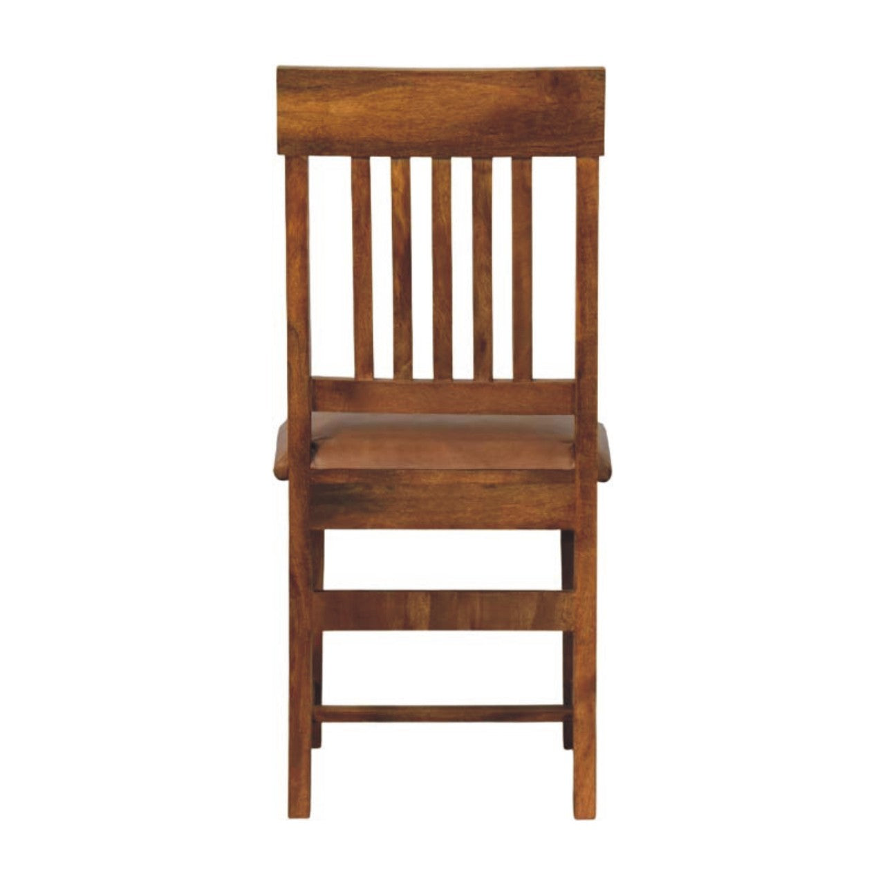 Leather Slatted Dining Chair (Set of 2)