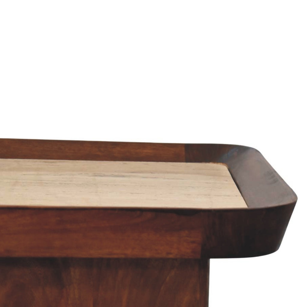 Travertine Top Tray Coffee Table