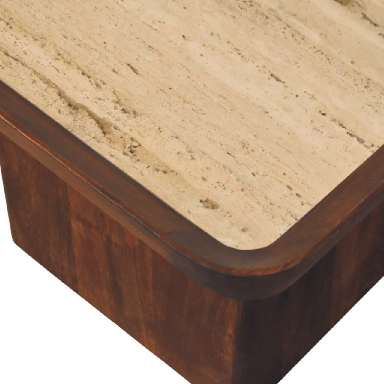 Travertine Top Tray Coffee Table