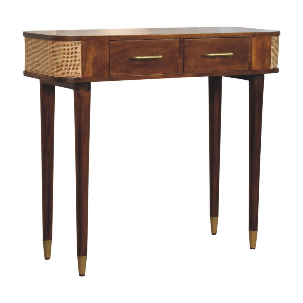 Belmont Cane Edge Console Table