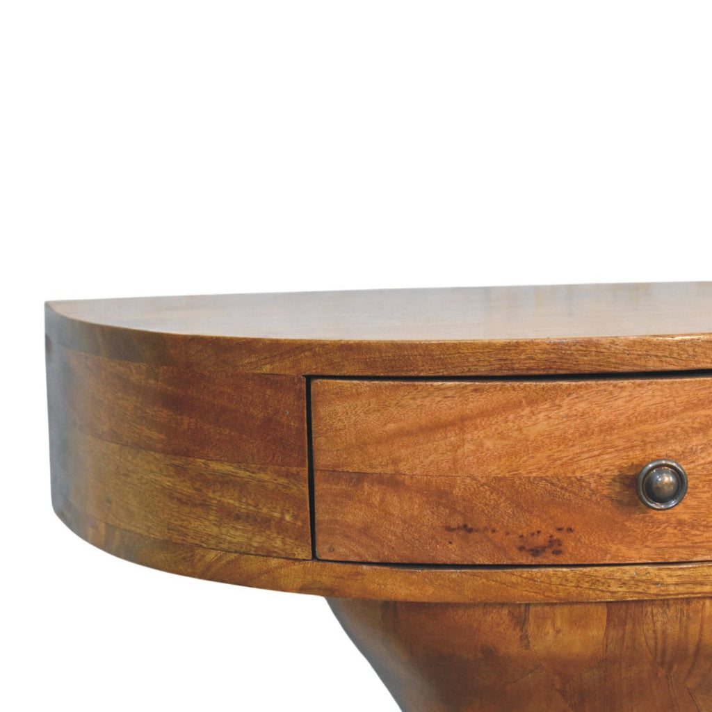Pedestal Curved Bedside