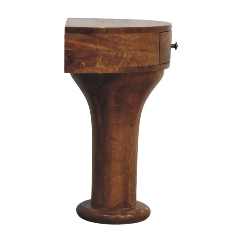 Pedestal Curved Bedside