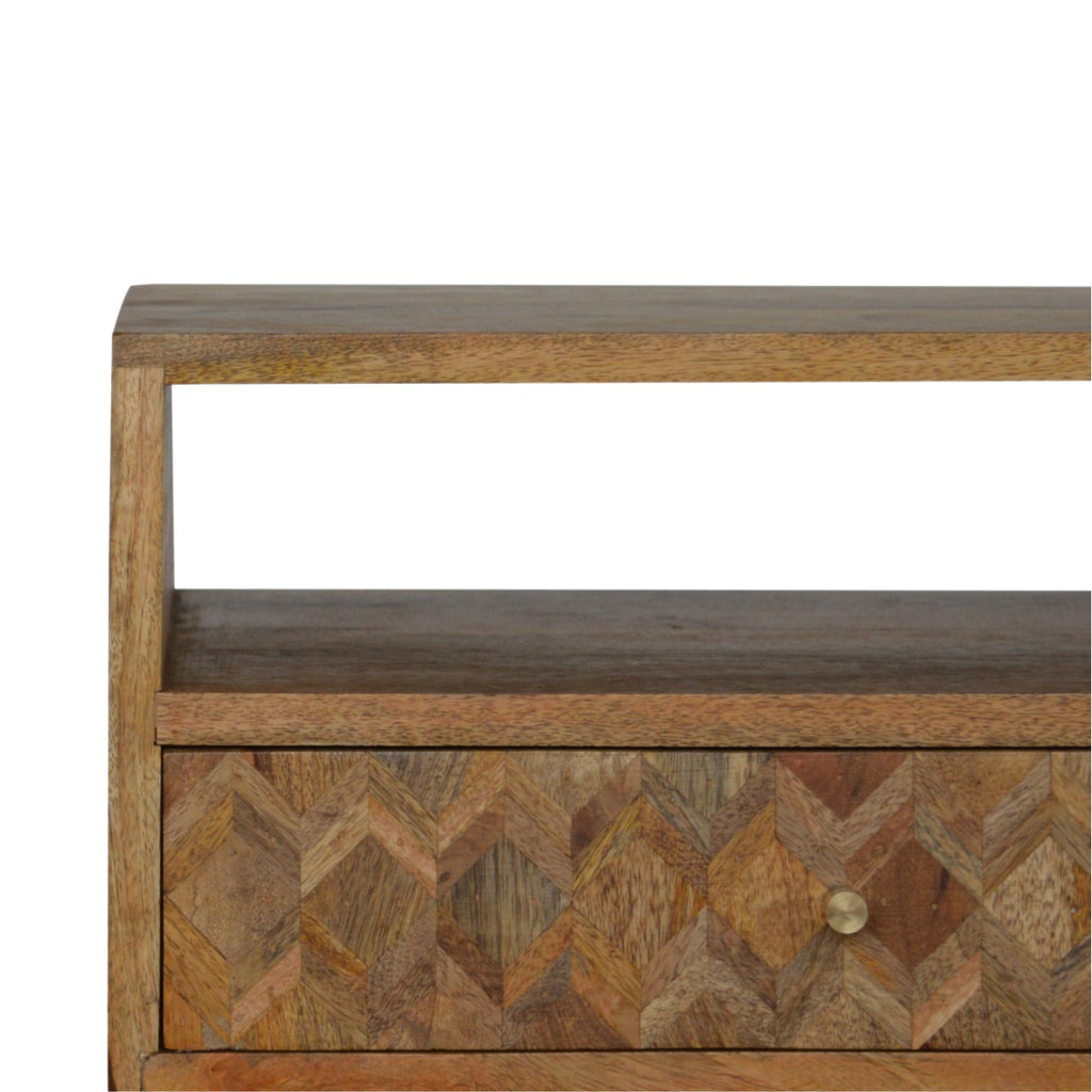 Assorted Oak-ish Open Slot Nightstand