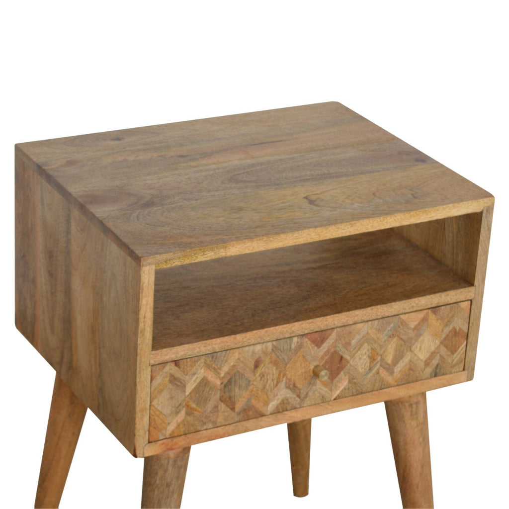 Assorted Oak-ish Open Slot Nightstand