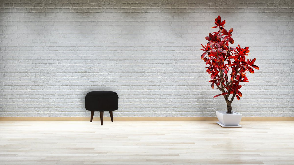 Black Velvet Nordic Style Footstool