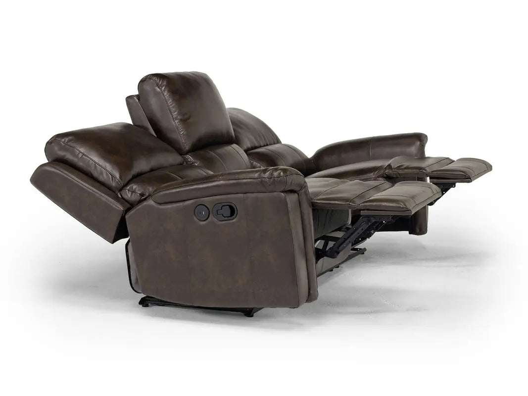 Martina Reclining Sofa & Loveseat In Dark Brown